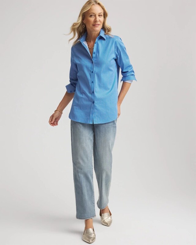No Iron Classic Striped Shirt - image 2
